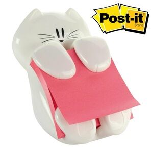 Post-it Pop-up Note Dispenser, Cat design, 3x3 in, 1 Dispenser/Pack NEW